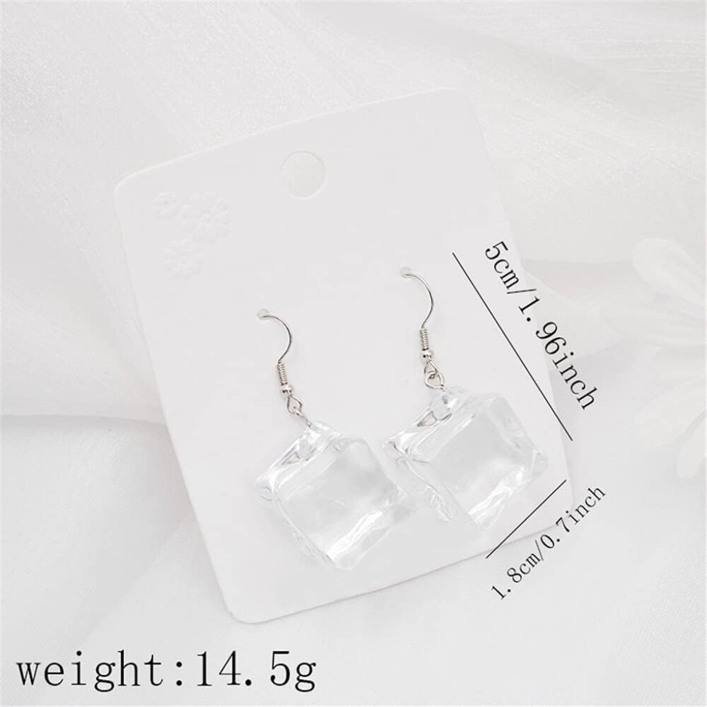Fun Exaggerated Ice Cube Drop Earrings - Unique G… - image 2